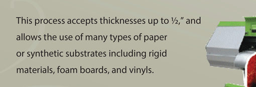 large format printing on synthetic substrates, rigid materials, foam boards & vinyls